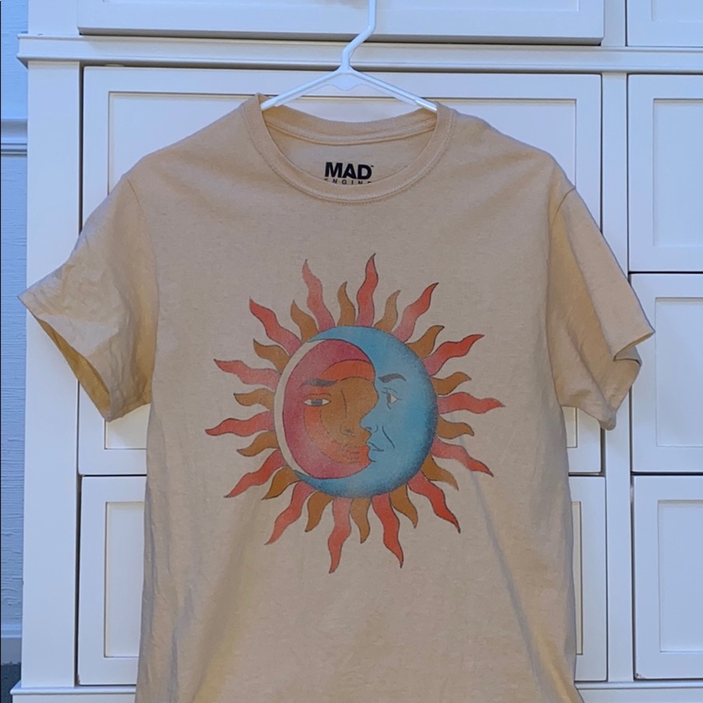 yellow sun and moon tee